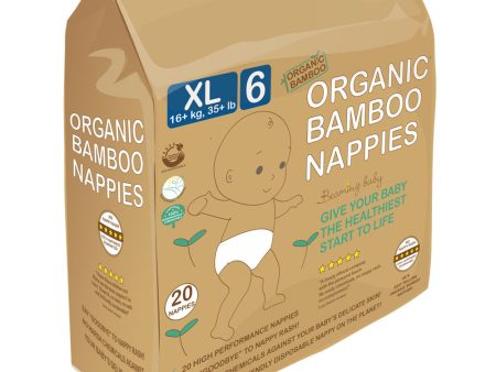 Beaming Baby Organic Bamboo Nappies Size 6 (16+ kg 20 nappies) Hot on Sale