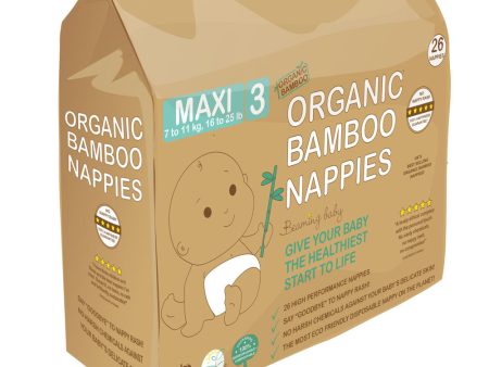 Beaming Baby Organic Bamboo Nappies Size 3 (7-11kg 26 nappies) For Sale