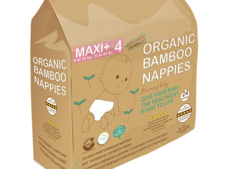 Beaming Baby Organic Bamboo Nappies Size 4 (9-15 kg 24 nappies) Fashion