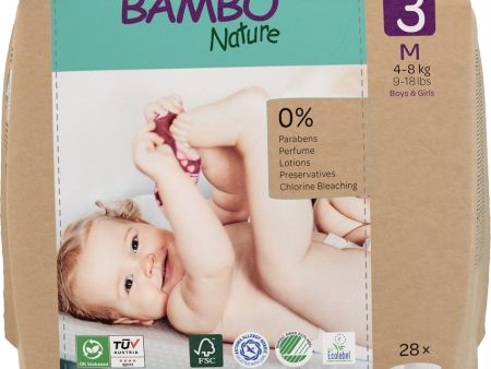 Bambo Nature Eco-Nappy Size 3 - 28 Nappies For Cheap