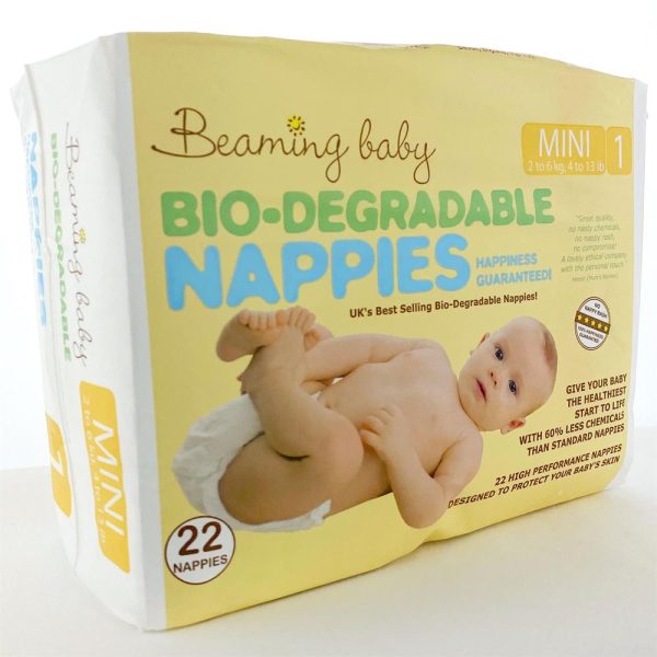 Beaming Baby Bio-degradable Nappies Mini 22 s Discount