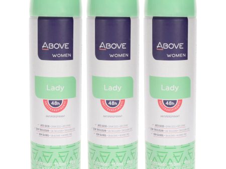 Above 48 Hours Antiperspirant Deodorant - Lady by Above for Women - 3.17 oz Deodorant Spray - Pack of 3 For Sale