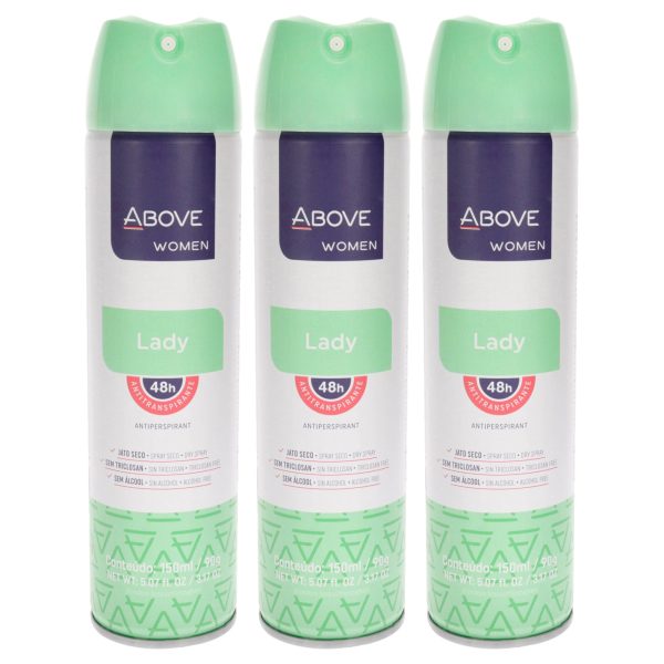 Above 48 Hours Antiperspirant Deodorant - Lady by Above for Women - 3.17 oz Deodorant Spray - Pack of 3 For Sale