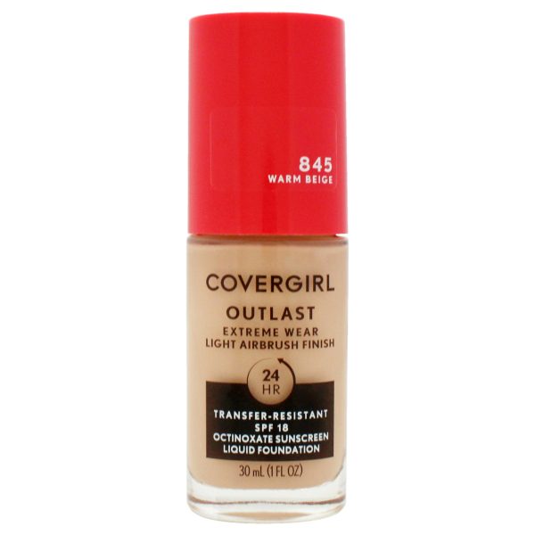 Covergirl Outlast Extreme Wear 24Hr 3-in-1 Foundation SPF 18 - 845 Warm Beige by CoverGirl for Women - 1 oz Foundation Cheap