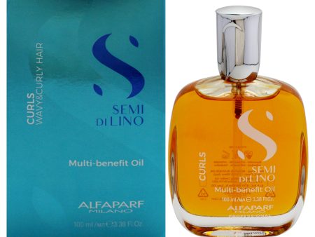 Alfaparf Milano Semi Di Lino Curls Multi-Benefit Oil by Alfaparf Milano for Unisex - 3.38 oz Oil For Sale