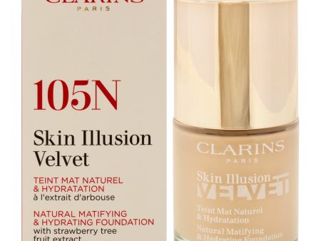 Clarins Skin Illusion Velvet Foundation - 105N Nude by Clarins for Women - 1 oz Foundation Sale