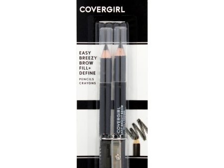 Covergirl Easy Breezy Brow Set - 500 Black by CoverGirl for Women - 3 Pc 2 x 0.6oz Eyebrow Pencil, Sharpener Online now