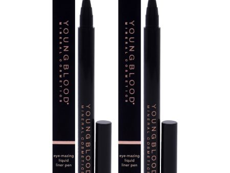 Youngblood Eye-Mazing Liquid Liner Pen - Noir by Youngblood for Women - 0.02 oz Eyeliner - Pack of 2 Online