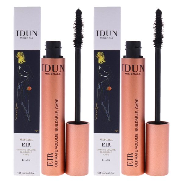 Idun Minerals Eir Mascara - 013 Black by Idun Minerals for Women - 0.45 oz Mascara - Pack of 2 Online now