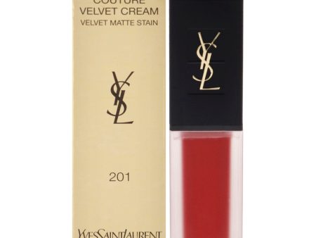 Yves Saint Laurent Tatouage Couture Velvet Matte Cream - 201 Rouge Tatouage by Yves Saint Laurent for Women - 0.2 oz Lipstick For Discount