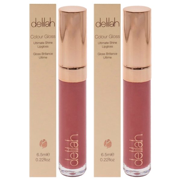 Delilah Ultimate Shine Lip Gloss - Modesty by Delilah for Women - 0.22 oz Lip Gloss - Pack of 2 Hot on Sale