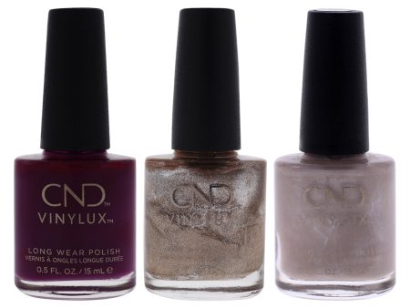 CND Vinylux Weekly Polish Kit by CND for Women - 3 Pc Kit 0.5oz Nail Polish - 289 Soiree Strut, 0.5oz Nail Polish - 290 Bellini, 0.5oz Nail Polish - 294 Vivant Discount