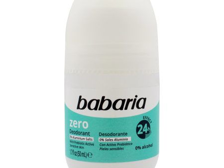 Babaria Zero 24H Effect Deodorant and Antiperpirant by Babaria for Women - 1.7 oz Deodorant Roll-On For Sale