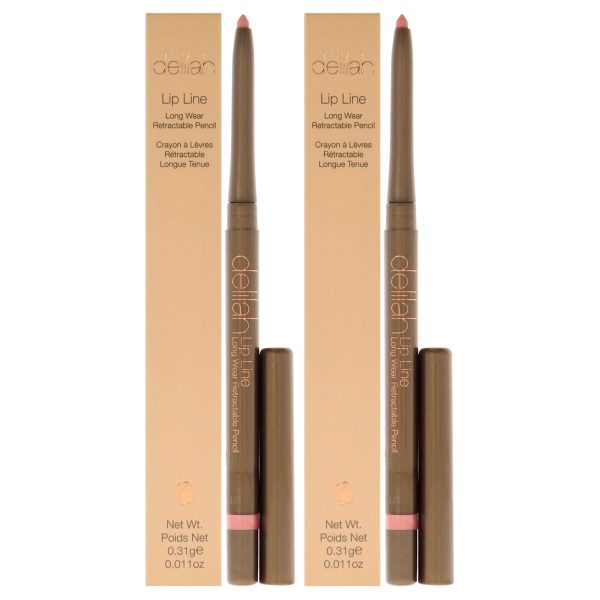 Delilah Lip Line Long Wear Retractable Pencil - Naked by Delilah for Women - 0.011 oz Lip Liner - Pack of 2 Online