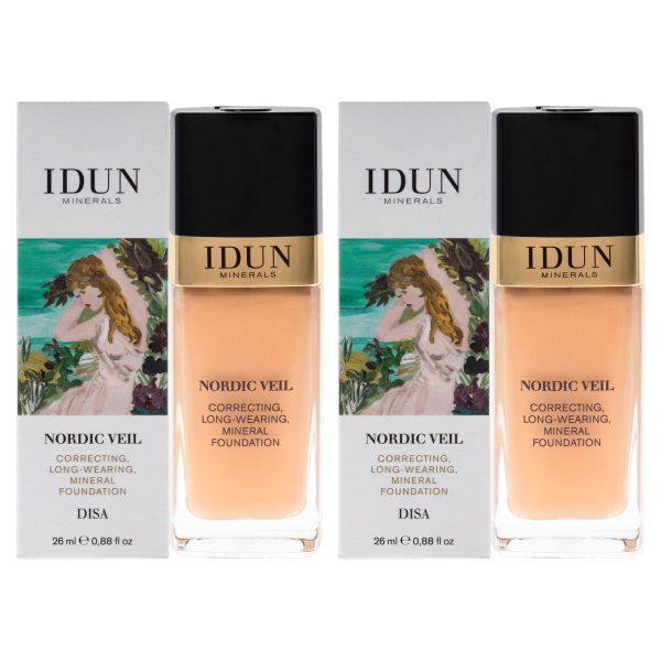 Idun Minerals Nordic Veil Foundation - 307 Disa by Idun Minerals for Women - 0.88 oz Foundation - Pack of 2 Discount