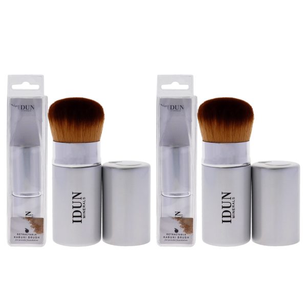 Idun Minerals Retractable Kabuki Brush - 002 by Idun Minerals for Women - 1 Pc Brush - Pack of 2 For Sale