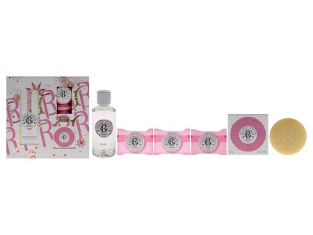 Roger & Gallet Rose by Roger & Gallet for Women - 5 Pc Gift Set 3.3oz Wellbeing Fragrant Water, 3 x 0.88oz Bath Tablets, 1.7oz Wellbeing Soap Hot on Sale