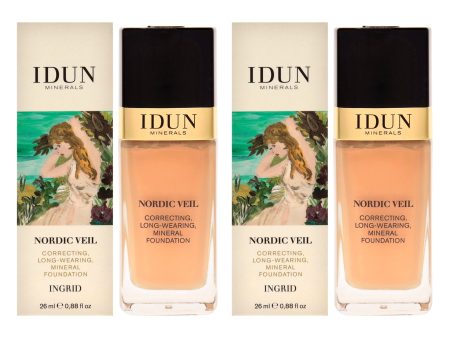 Idun Minerals Nordic Veil Foundation - 312 Ingrid by Idun Minerals for Women - 0.88 oz Foundation - Pack of 2 Online