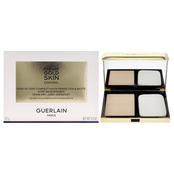 Guerlain Parure Gold Skin Control Matte Compact Foundation - 0N Very Light Skin with Neutral Beige Undertones by Guerlain for Women - 0.3 oz Foundation Online Hot Sale