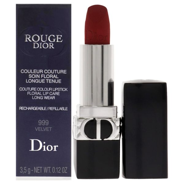 Christian Dior Rouge Dior Couture Lipstick - 999 Velvet by Christian Dior for Women - 0.12 oz Lipstick (Refillable) For Sale