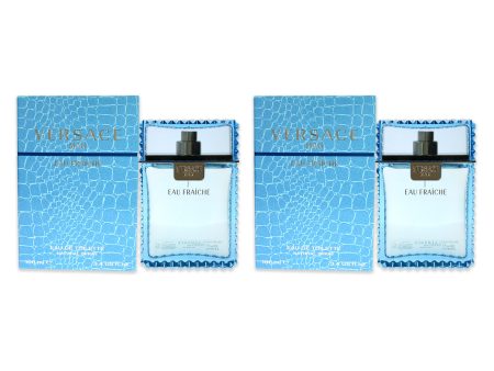 Versace Versace Man Eau Fraiche by Versace for Men - 3.4 oz EDT Spray - Pack of 2 Hot on Sale