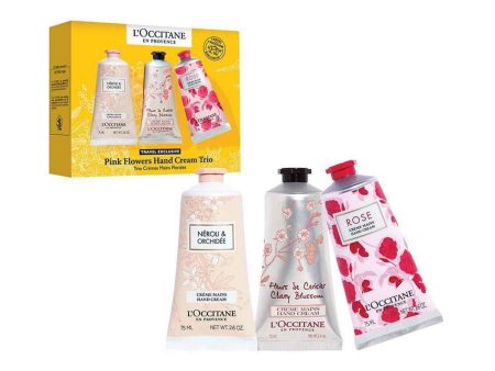 L Occitane Hand Cream Three Piece Set-NEROLI&ORCHIDEE-CHERRY BLOSSOM-ROSE  75ml*3 Fashion