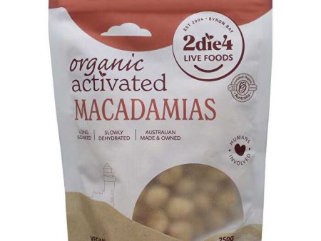 2die4 Live Foods Organic Activated Macadamias 250g Discount