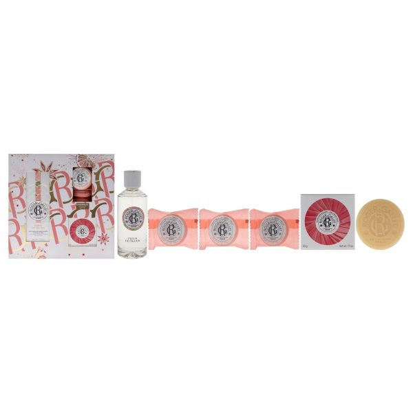 Roger & Gallet Fleur de Figuier by Roger & Gallet for Unisex - 5 Pc Gift Set 3.3oz Wellbeing Fragrant Water, 3 x 0.88oz Bath Tablets, 1.7oz Wellbeing Soap Discount