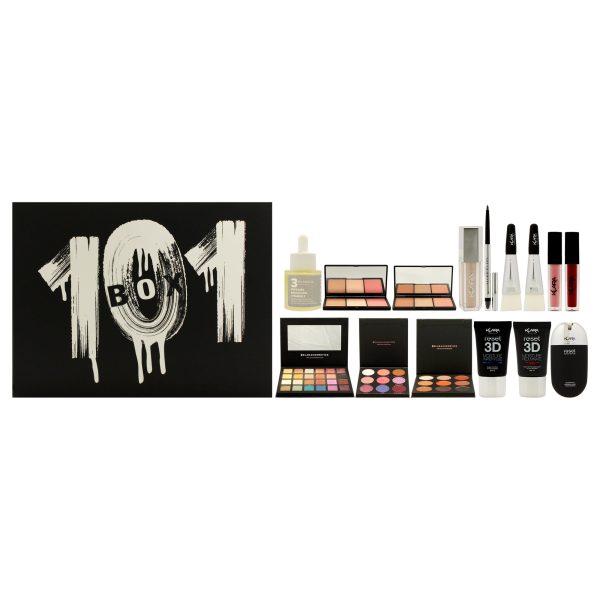 Klara 101 Box Set by Klara for Women - 17 Pc 2.5oz 24 Eyeshadow Palette - Marrakech, 0.38oz Pro Eyeshadow Palette - N.02, 0.38oz Pro Eyeshadow Palette - N.04, 0.008oz Gel Glide On Eyeliner - Green Metalic, Gel Glide On Eyeliner, 0.35oz All-In-One Palette Discount