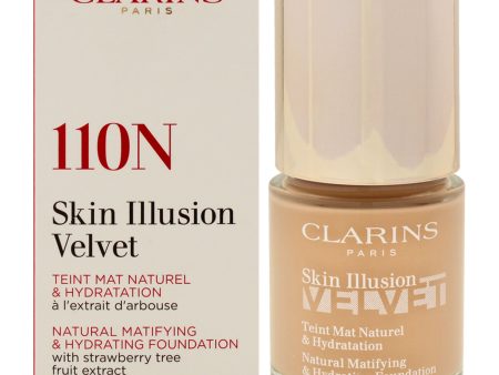 Clarins Skin Illusion Velvet Foundation - 110N Honey by Clarins for Women - 1 oz Foundation Supply