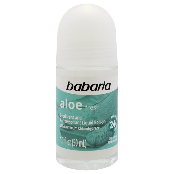 Babaria Aloe Fresh 24H Protection Deodorant and Antiperpirant by Babaria for Women - 1.7 oz Deodorant Roll-On Supply