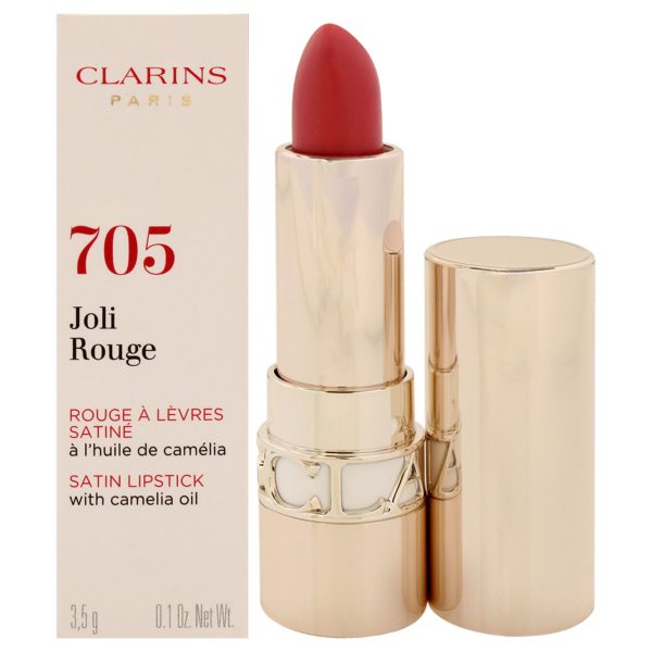 Clarins Joli Rouge Satin Lipstick - 705 Soft Berry by Clarins for Women - 0.1 oz Lipstick Fashion