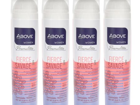 Above 48 Hours Personalities Antiperspirant Deodorant - Fierce and Savage by Above for Women - 3.17 oz Deodorant Spray - Pack of 4 Online