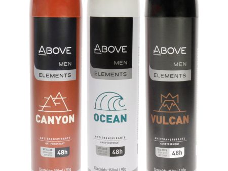 Above 48 Hours Element Antiperspirant Deodorant - Canyon by Above for Men - 3.17 oz Deodorant Spray - Pack of 3 Cheap