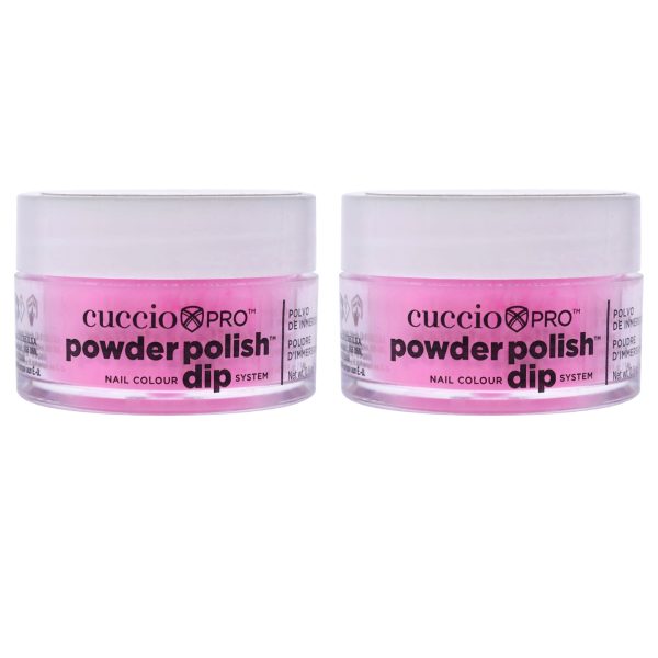 Cuccio Pro Pro Powder Polish Nail Colour Dip System - Bright Neon Pink by Cuccio Pro for Women - 0.5 oz Nail Powder - Pack of 2 For Cheap