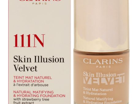 Clarins Skin Illusion Velvet Foundation - 111N Auburn by Clarins for Women - 1 oz Foundation Hot on Sale