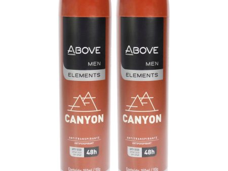 Above 48 Hours Element Antiperspirant Deodorant - Canyon by Above for Men - 3.17 oz Deodorant Spray - Pack of 2 Cheap