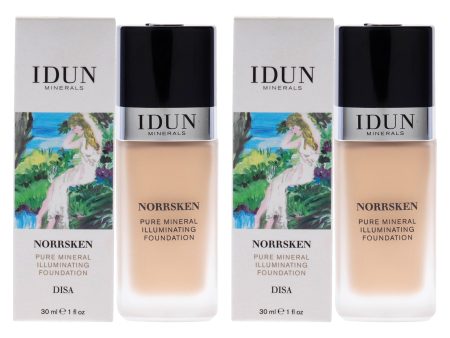 Idun Minerals Norrsken Foundation - 207 Disa by Idun Minerals for Women - 1 oz Foundation - Pack of 2 Supply