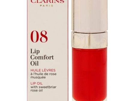 Clarins Lip Comfort Oil - 08 Strawberry by Clarins for Women - 0.2 oz Lip Oil Fashion