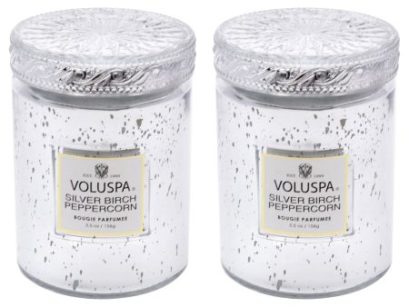 Voluspa Silver Birch Peppercorn - Small Kit by Voluspa for Unisex - 2 x 5.5 oz Candle Online Sale