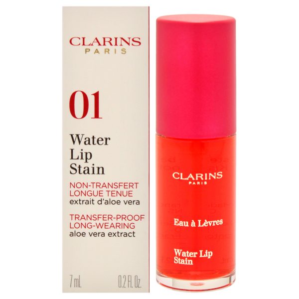 Clarins Water Lip Stain - 01 Rose Water by Clarins for Women - 0.2 oz Lipstick Hot on Sale