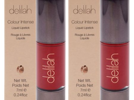 Delilah Colour Intense Liquid Lipstick - Flame by Delilah for Women - 0.24 oz Lipstick - Pack of 2 Cheap