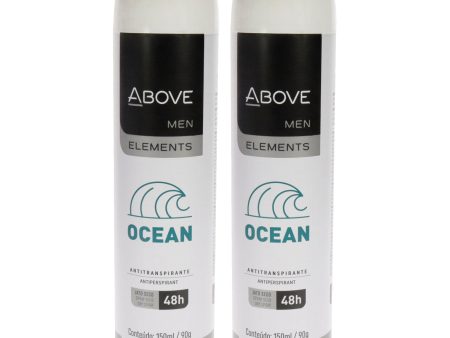 Above 48 Hours Element Antiperspirant Deodorant - Ocean by Above for Men - 3.17 oz Deodorant Spray - Pack of 2 For Discount