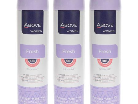 Above 48 Hours Antiperspirant Deodorant - Fresh by Above for Women - 3.17 oz Deodorant Spray - Pack of 3 Hot on Sale