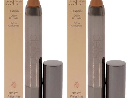 Delilah Farewell Cream Concealer - Almond by Delilah for Women - 0.13 oz Concealer - Pack of 2 Hot on Sale