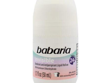 Babaria Invisible 24H Protection Deodorant and Antiperpirant by Babaria for Women - 1.7 oz Deodorant Roll-On For Sale