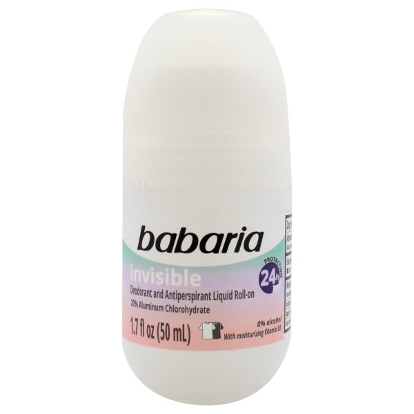 Babaria Invisible 24H Protection Deodorant and Antiperpirant by Babaria for Women - 1.7 oz Deodorant Roll-On For Sale