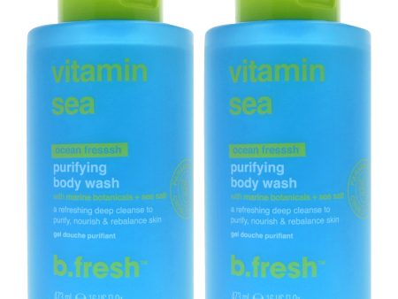 B.Tan Vitamin Sea Purifying Body Wash by B.Tan for Unisex - 16 oz Body Wash - Pack of 2 Supply