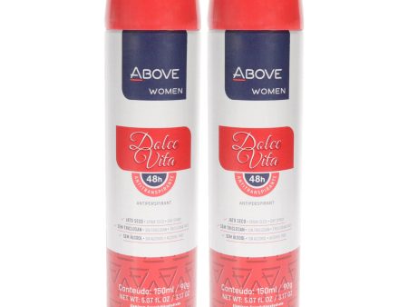 Above 48 Hours Antiperspirant Deodorant - Dolce Vita by Above for Women - 3.17 oz Deodorant Spray - Pack of 2 Fashion