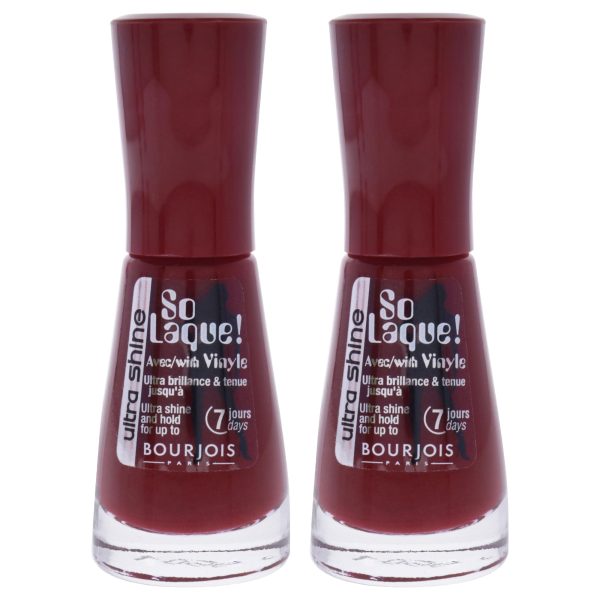 Bourjois So Laque Ultra Shine - 22 Rouge Diva by Bourjois for Women - 0.3 oz Nail Polish - Pack of 2 Supply